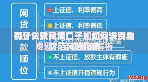 有什么贷款黑口子?如何识别与防范风险指南 有什么贷款黑口子?如何识别与防范风险指南