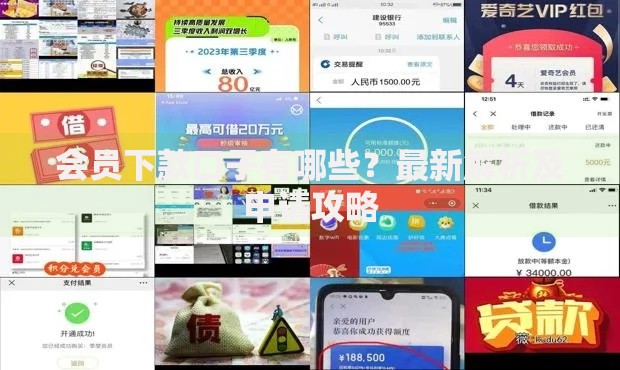会员下款口子有哪些？最新解析及申请攻略