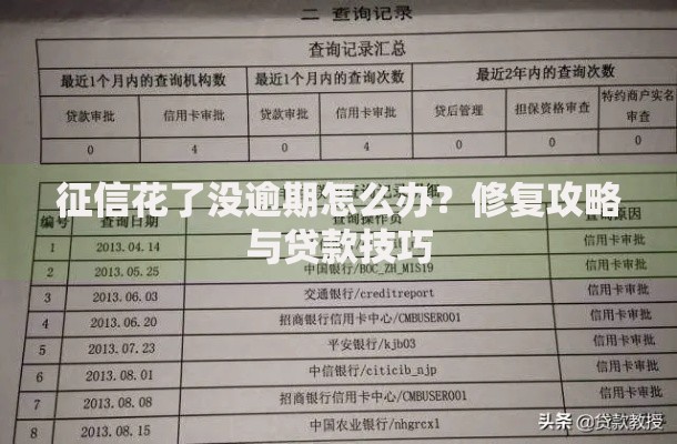 征信花了没逾期怎么办？修复攻略与贷款技巧
