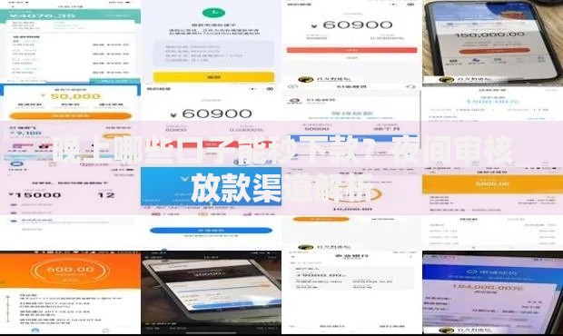 晚上哪些口子能秒下款？夜间审核放款渠道解析