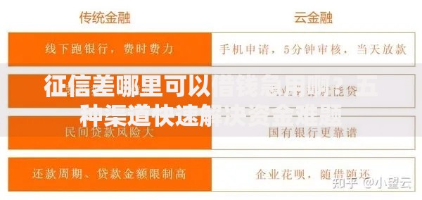 征信差哪里可以借钱急用啊？五种渠道快速解决资金难题