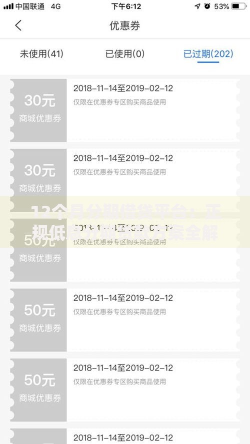 12个月分期借贷平台：正规低息分期贷款方案全解析