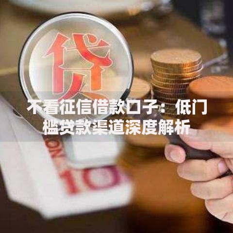 不看征信借款口子：低门槛贷款渠道深度解析