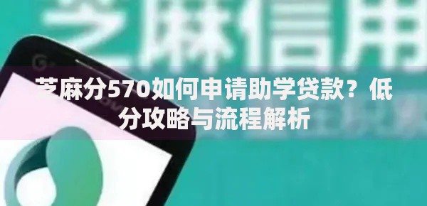 芝麻分570如何申请助学贷款？低分攻略与流程解析