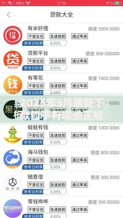 2025年5月最新下款口子有哪些正规渠道？