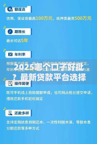 2025哪个口子好批？最新贷款平台选择攻略