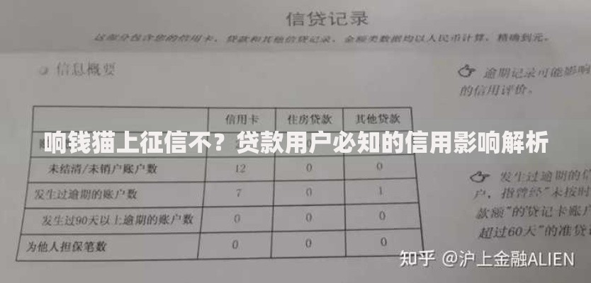 响钱猫上征信不？贷款用户必知的信用影响解析