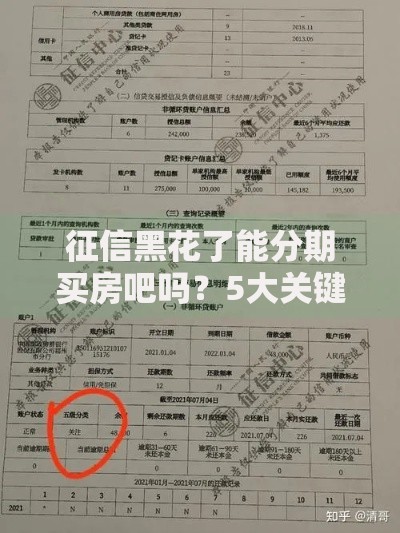 征信黑花了能分期买房吧吗？5大关键点解析贷款买房可行性