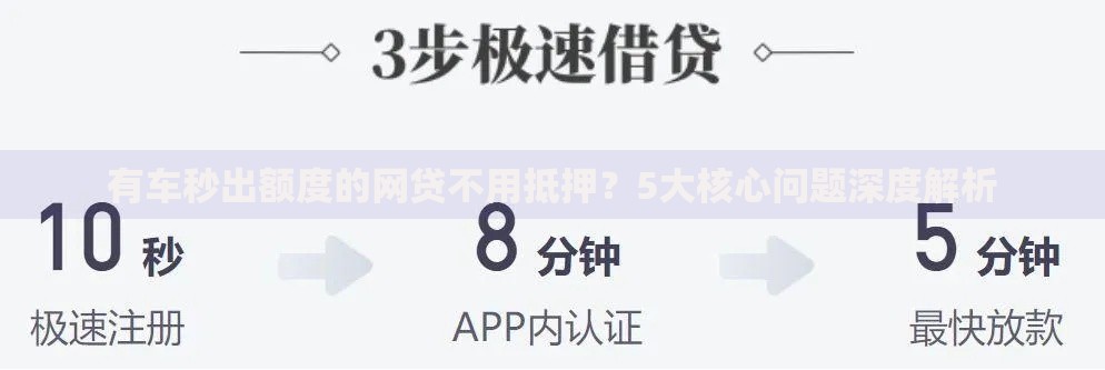 有车秒出额度的网贷不用抵押？5大核心问题深度解析