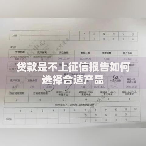 贷款是不上征信报告如何选择合适产品