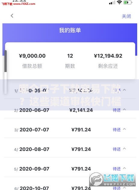 哪个口子下款容易下款？这些渠道审核快门槛低