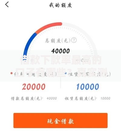 借款下款率最高的口子有哪些？真实测评解析