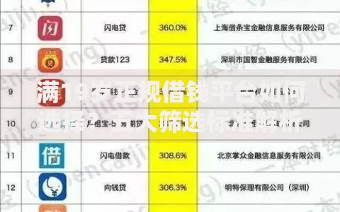 满19岁正规借钱平台如何选择？五大筛选标准解析