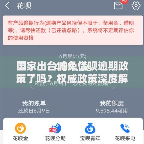 国家出台减免借呗逾期政策了吗？权威政策深度解析