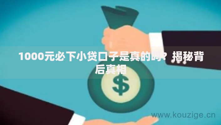 1000元必下小贷口子是真的吗？揭秘背后真相