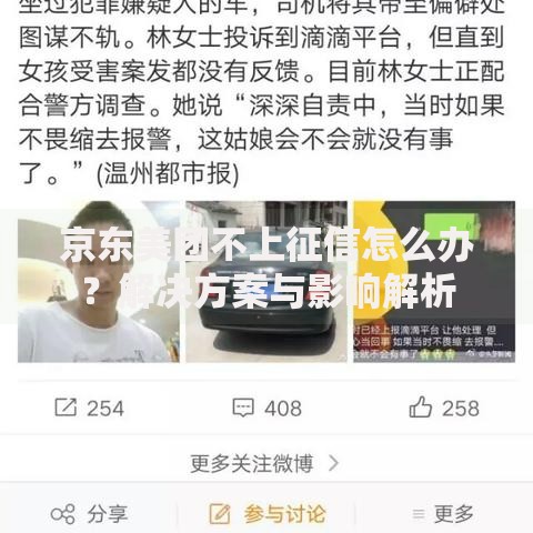 京东美团不上征信怎么办？解决方案与影响解析