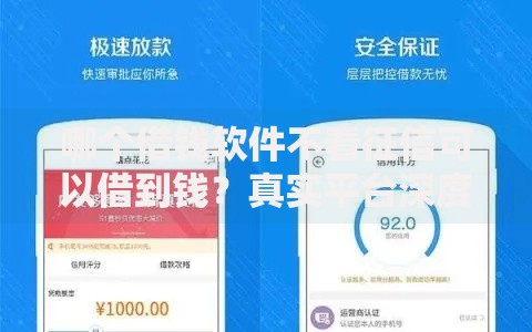 哪个借钱软件不看征信可以借到钱？真实平台深度解析