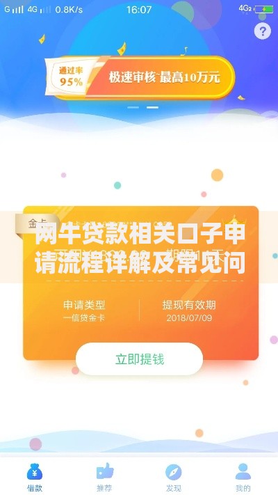 网牛贷款相关口子申请流程详解及常见问题答疑