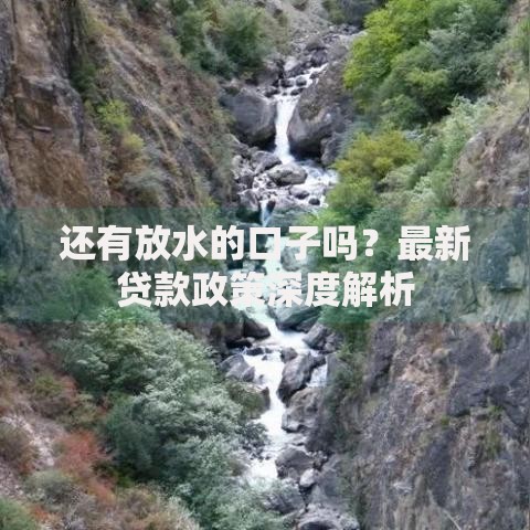 还有放水的口子吗?最新贷款政策深度解析 还有放水的口子吗?最新贷款政策深度解析