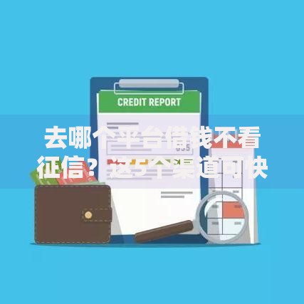 去哪个平台借钱不看征信？这5个渠道可快速申请