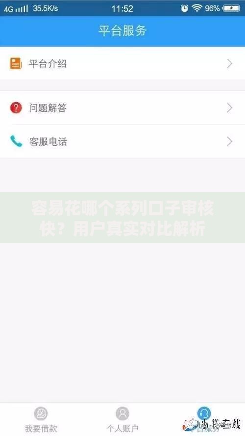 容易花哪个系列口子审核快？用户真实对比解析