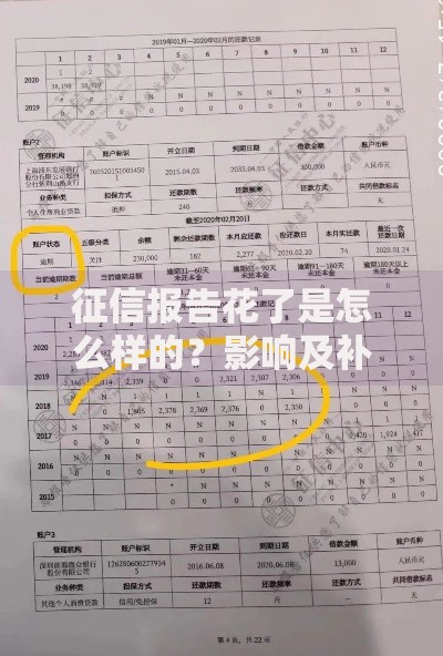 征信报告花了是怎么样的？影响及补救方法解析