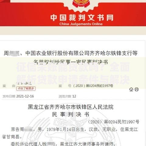 征信呆账能贷款吗？全面解析贷款申请条件与解决方案