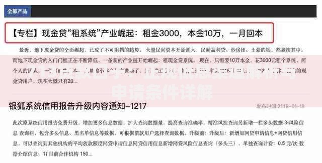 713贷款口子：正规低息渠道解析与申请条件详解