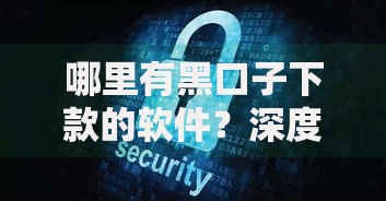 哪里有黑口子下款的软件？深度解析风险与应对方案