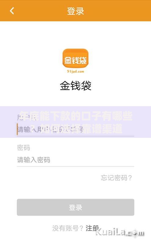 年底能下款的口子有哪些？如何选择靠谱渠道