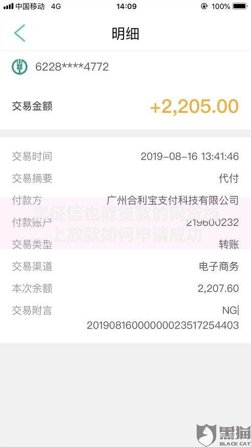 黑征信也能贷款的网贷线上放款如何申请成功