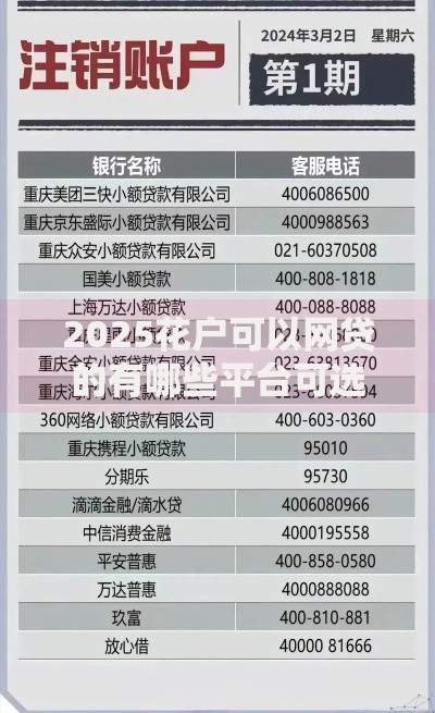 2025花户可以网贷的有哪些平台可选？