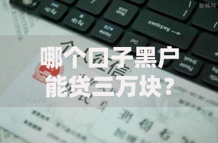 哪个口子黑户能贷三万块？黑户贷款渠道深度解析