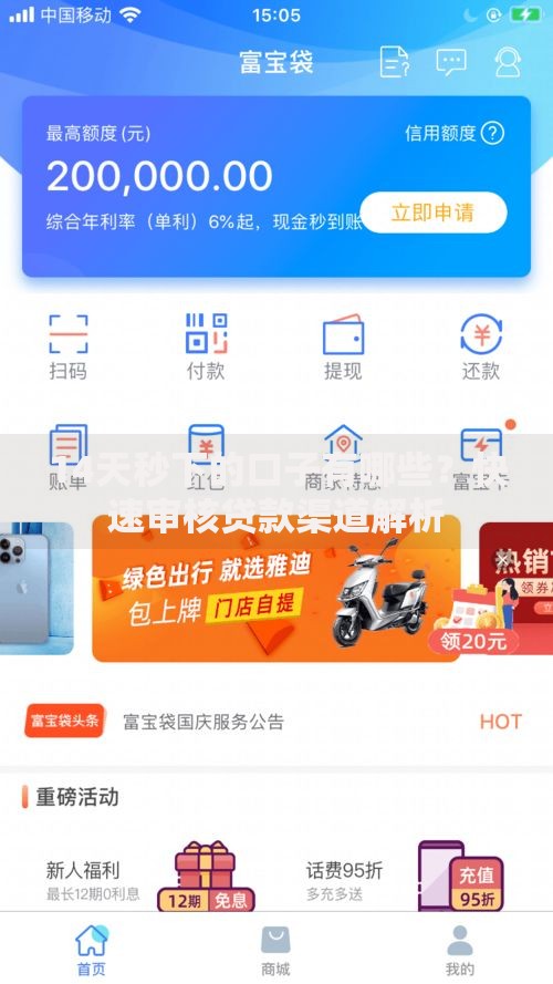 14天秒下的口子有哪些？快速审核贷款渠道解析