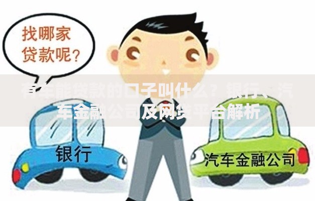 有车能贷款的口子叫什么？银行、汽车金融公司及网贷平台解析