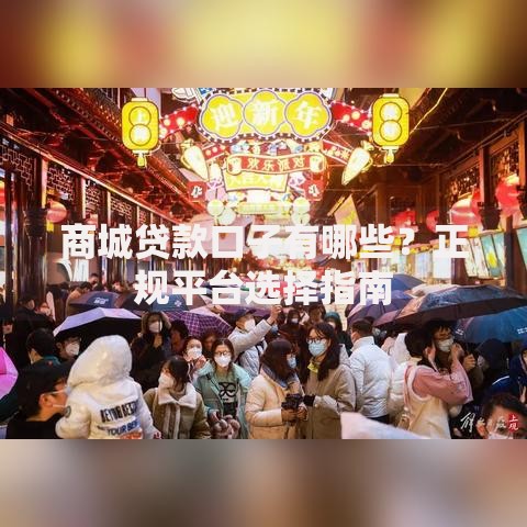 商城贷款口子有哪些？正规平台选择指南
