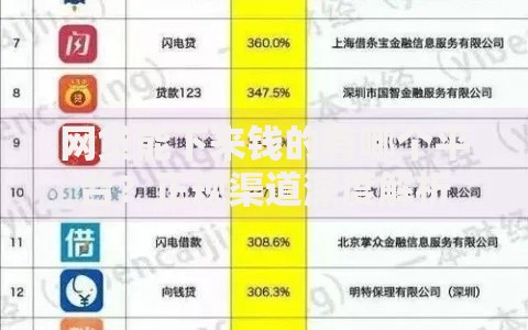 网贷能下来钱的有哪个平台？正规渠道深度解析