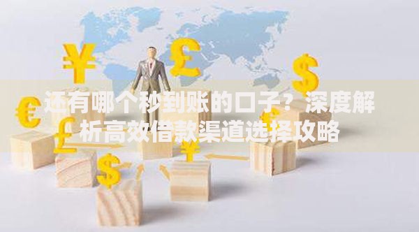 还有哪个秒到账的口子？深度解析高效借款渠道选择攻略