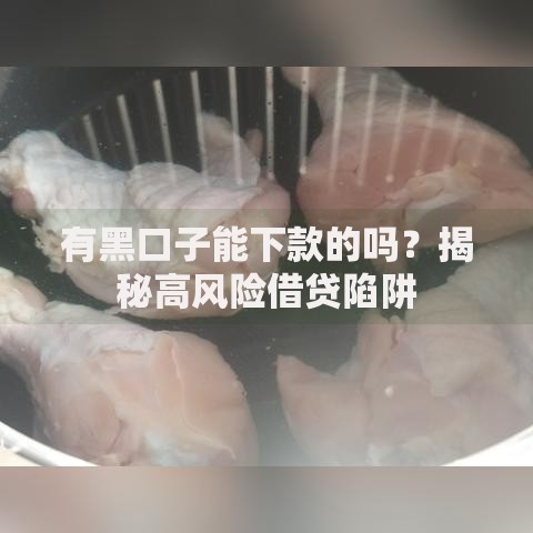 有黑口子能下款的吗？揭秘高风险借贷陷阱