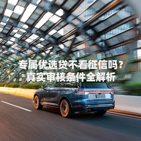 专属优选贷不看征信吗？真实审核条件全解析