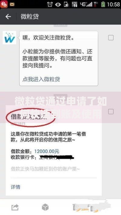 微粒贷通过申请了如何快速到账及使用指南