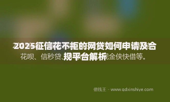 2025征信花不拒的网贷如何申请及合规平台解析
