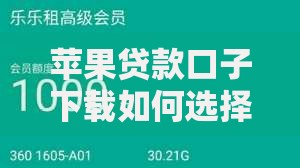 苹果贷款口子下载如何选择？安全申请流程全解析