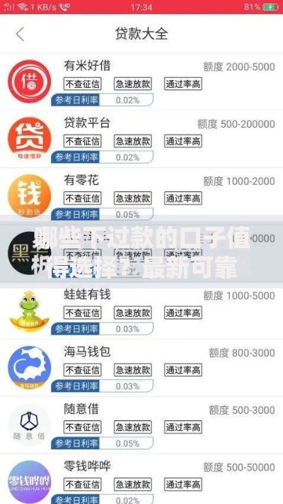 哪些下过款的口子值得选择？最新可靠借款渠道解析