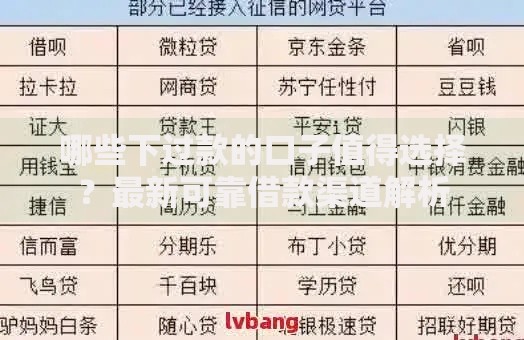 哪些下过款的口子值得选择？最新可靠借款渠道解析