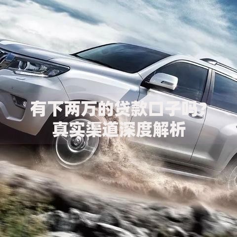 有下两万的贷款口子吗？真实渠道深度解析