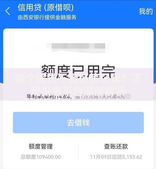 哪个信贷不看征信记录？正规低息平台深度解析