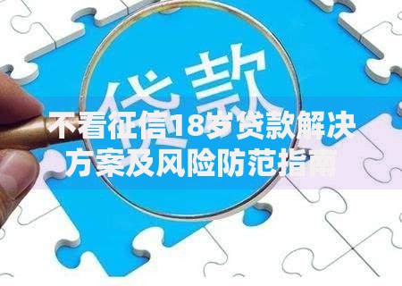 不看征信18岁贷款解决方案及风险防范指南