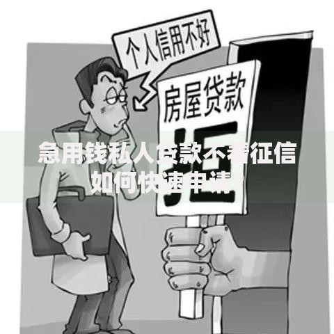急用钱私人贷款不看征信如何快速申请？