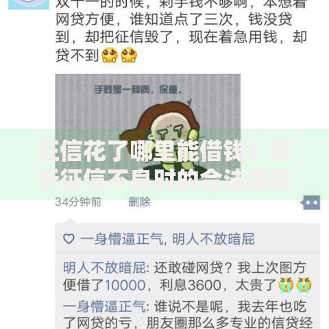 征信花了哪里能借钱？解析征信不良时的合法借款渠道